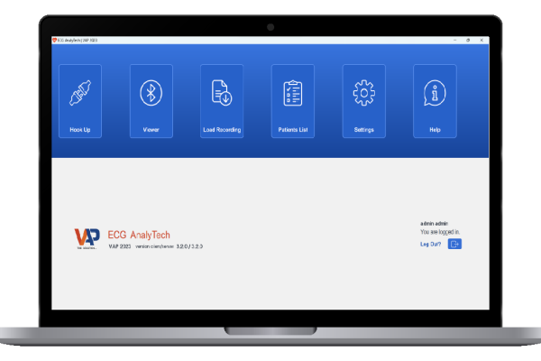 صفحه 6 بخش اصلی نرم افزار ECG AnalyTech